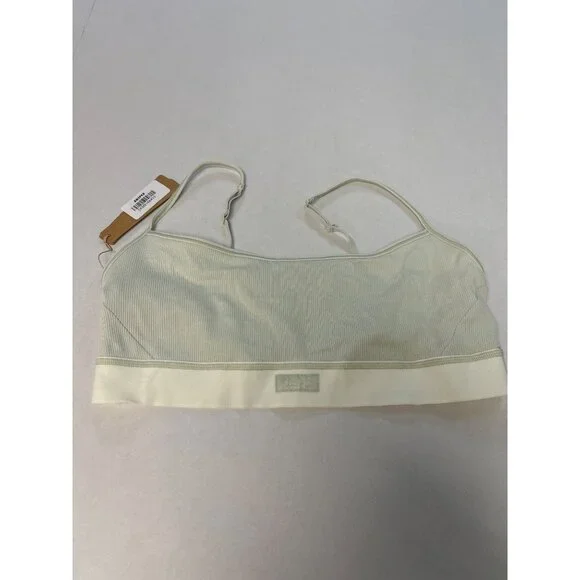 SKIMS Cotton Rib Scoop Bralette Spearmint Size Large NWT - Picture 4 of 8